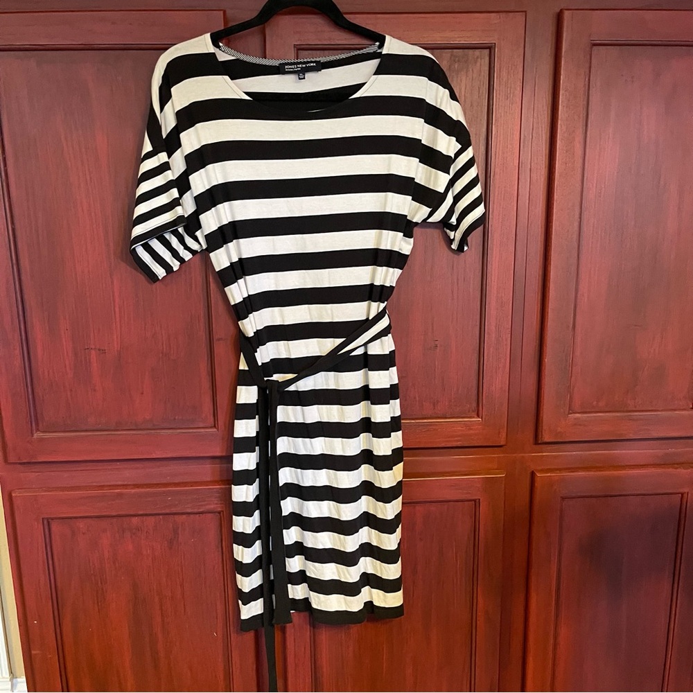Black and White Striped Dress